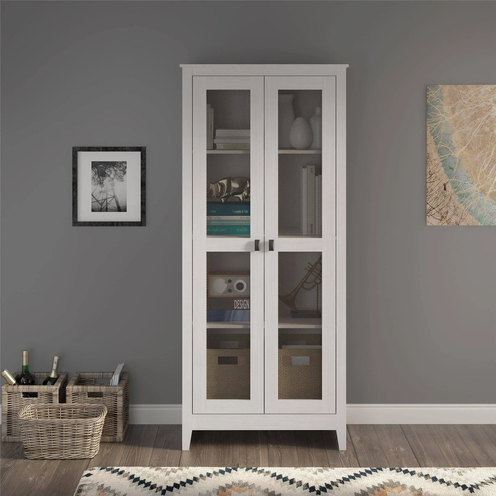 31.5 inch Wide Storage Cabinet with Mesh Doors V46410