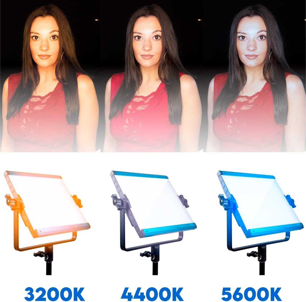 Bi-Color 3200K-5600K Dimmable LED Video Light A383375
