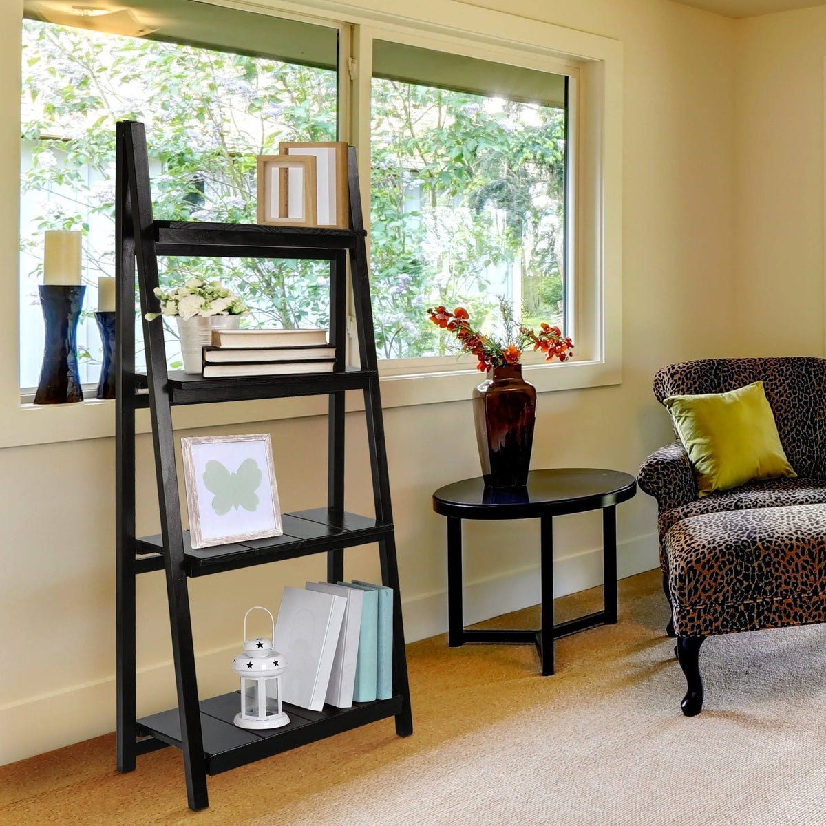 Warm Brown 4 Shelf Folding Bookcase C12255