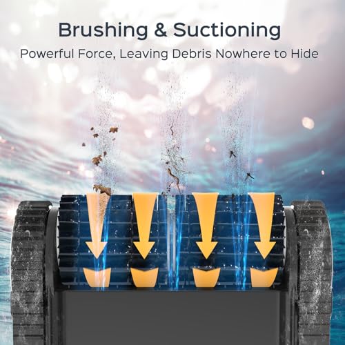 Robotic Pool Cleaner Vacuum with Wall Climbing, 65W Suction Power, 150 Mins Q321176