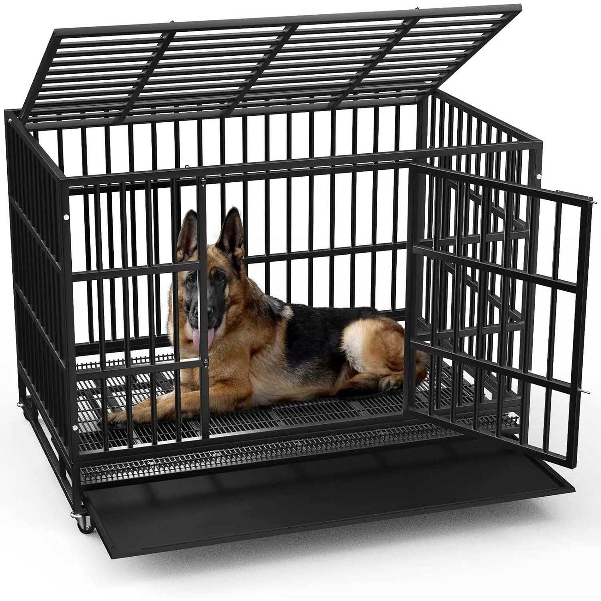 Heavy Duty Dog Crate with Removable Tray A5218