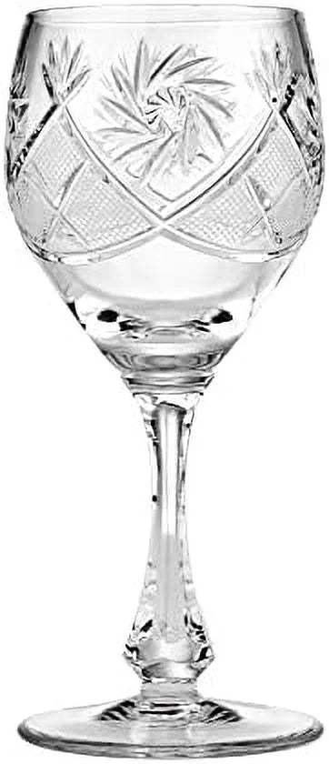 Set Of 2 Vintage Crystal Wine Goblets G9229