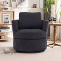 Black Upholstered Swivel Accent Chair T2301
