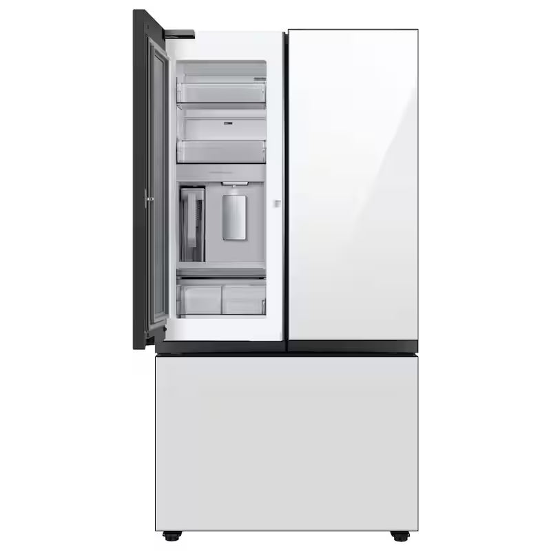 30 cu. ft. 3-Door French Door Smart Refrigerator with Beverage Center in White Glass M625