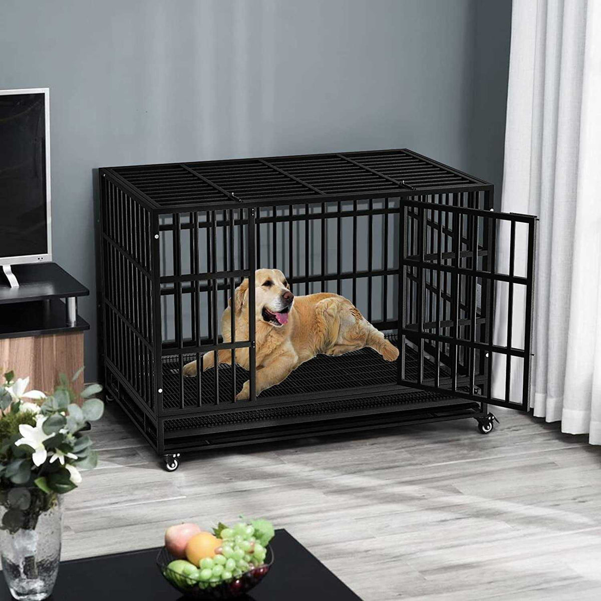 Heavy Duty Dog Crate with Removable Tray A5218
