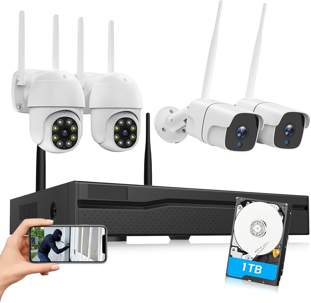 3MP Wireless Security Camera System with 1TB HDD Y325