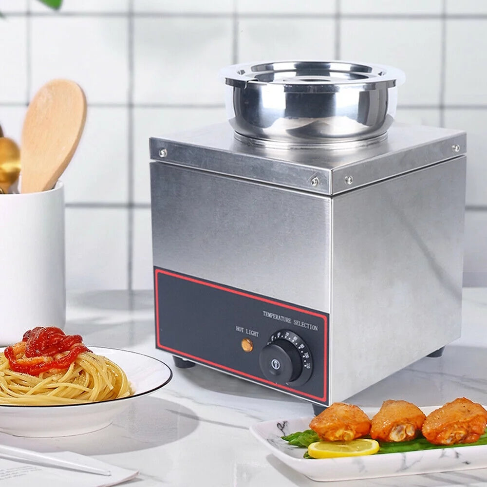 Electric Hot Fudge Caramel Cheese Sauce Warmer Pump Stainless Steel D8065