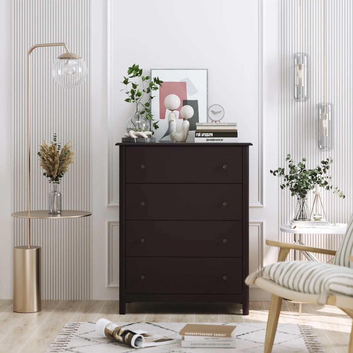 White 4 Drawer Dresser V737719
