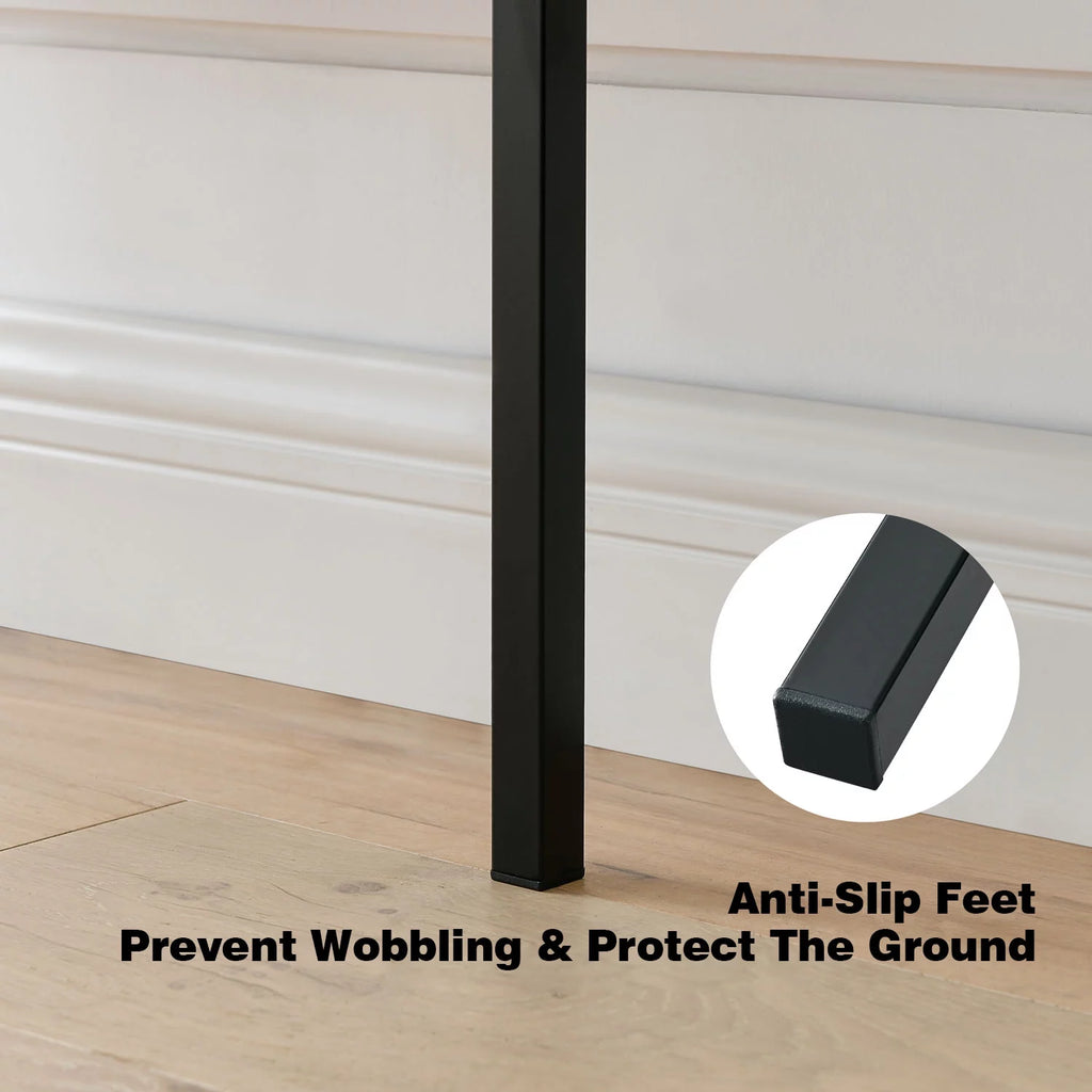 5 Tier Black Wall Mount Bookshelf B133