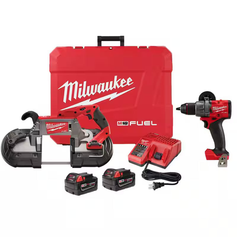 18-V Lithium-Ion Brushless Cordless Deep Cut Band Saw with Two 5.0Ah Batteries C145777