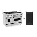 48 6.0 cu. ft. Gas Burner Electric Oven with Griddle Stainless Steel K53839