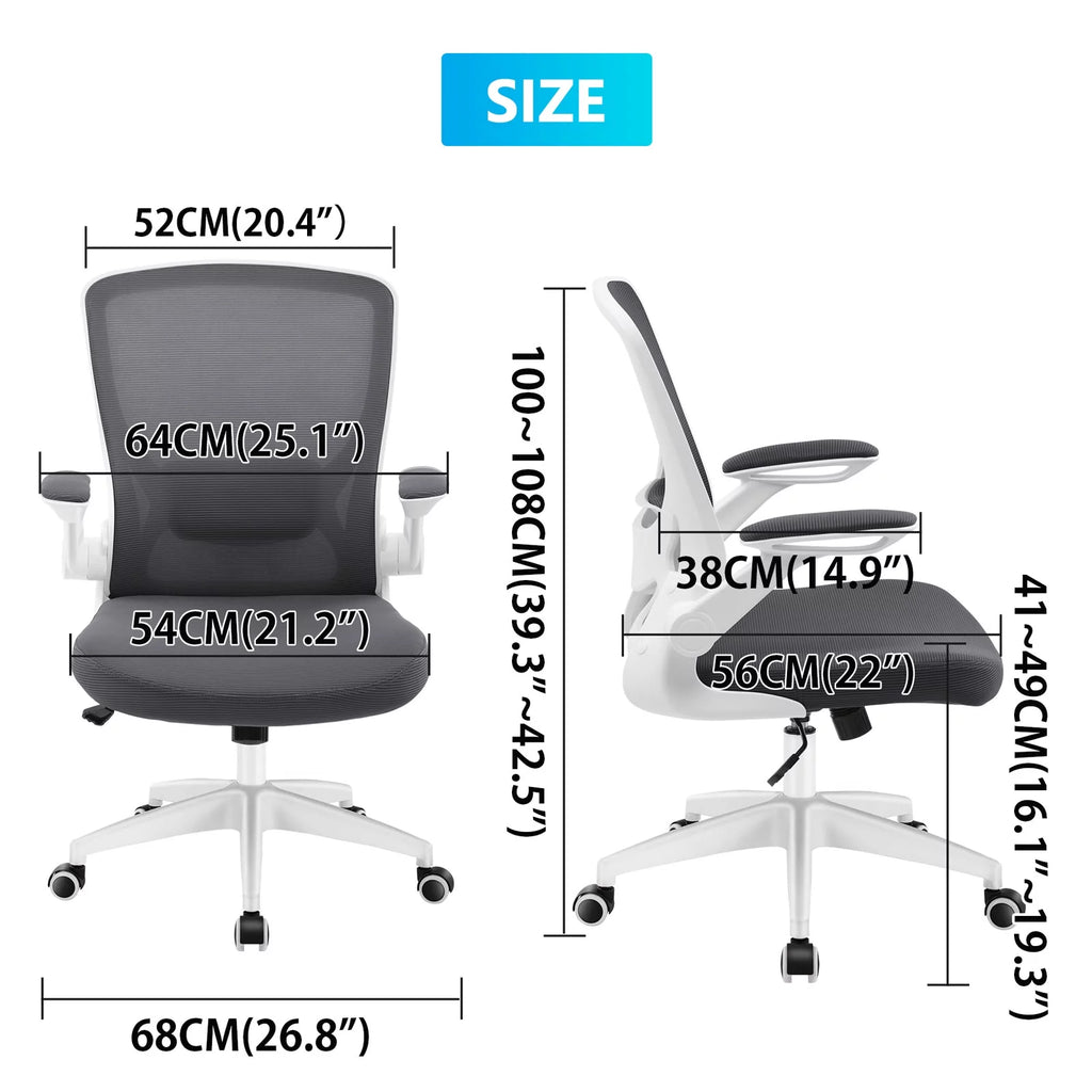 Black Ergonomic Mesh Office Chair with Lumbar Support I3851