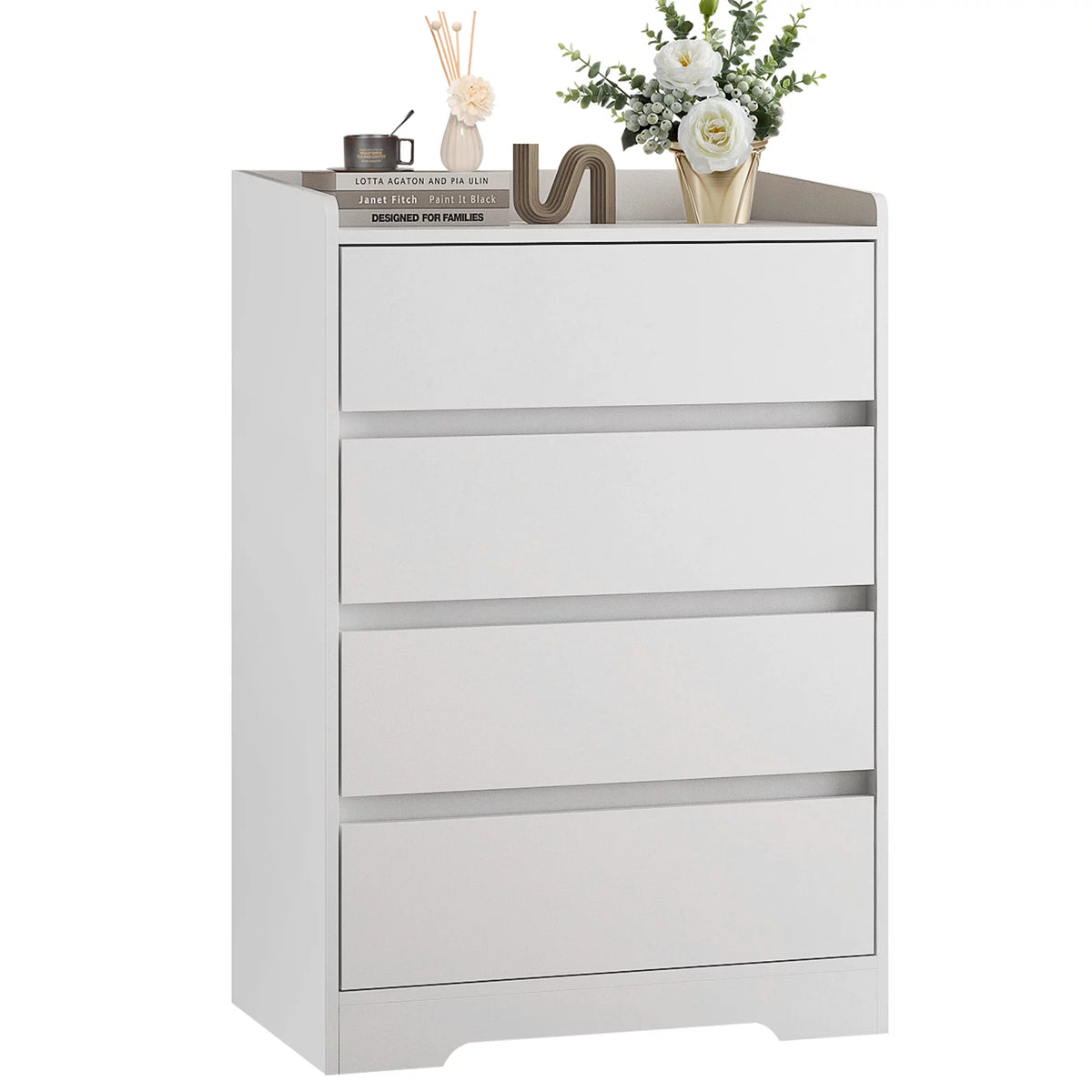 White 4 Drawer Dresser T669604