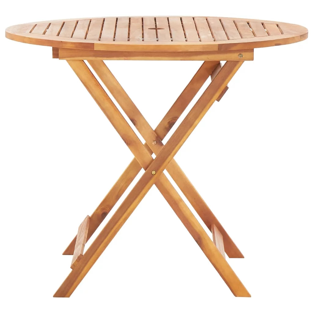 Folding Garden Table Solid Acacia Wood U6857