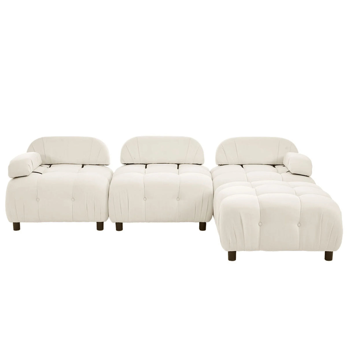 Beige L Shaped Convertible Sectional Sofa Y8928