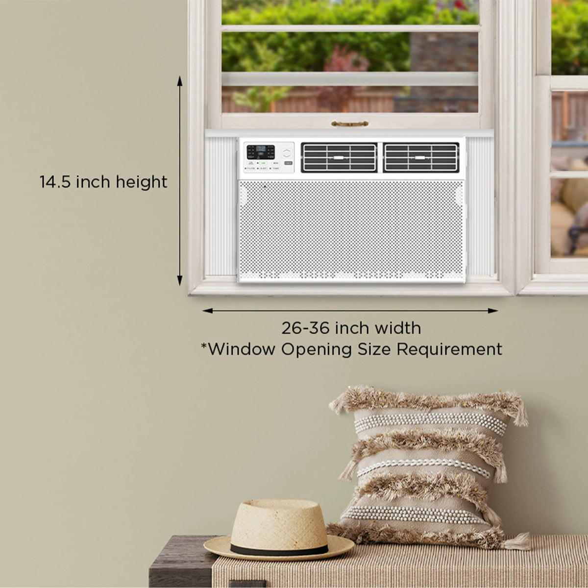 10,000 BTU Smart Window Air Conditioner, White Q60423