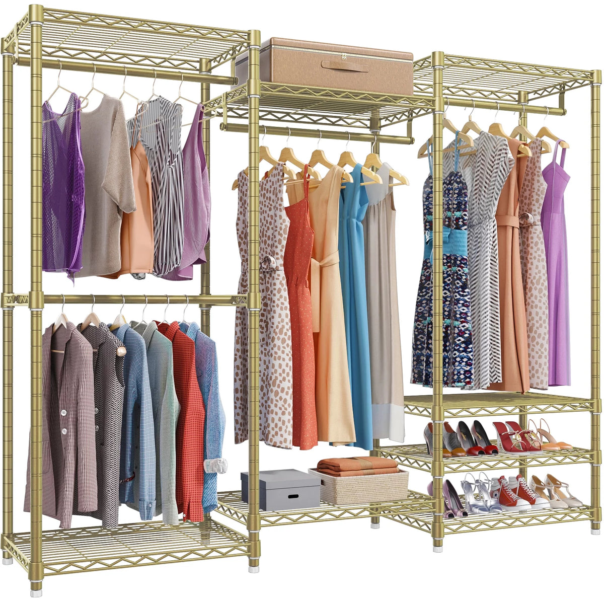 Portable Closet Wardrobe Heavy Duty Clothes Rack C732975