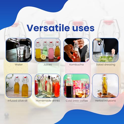 1 Liter Glass Flip Top Bottle Pack of 6 T9792