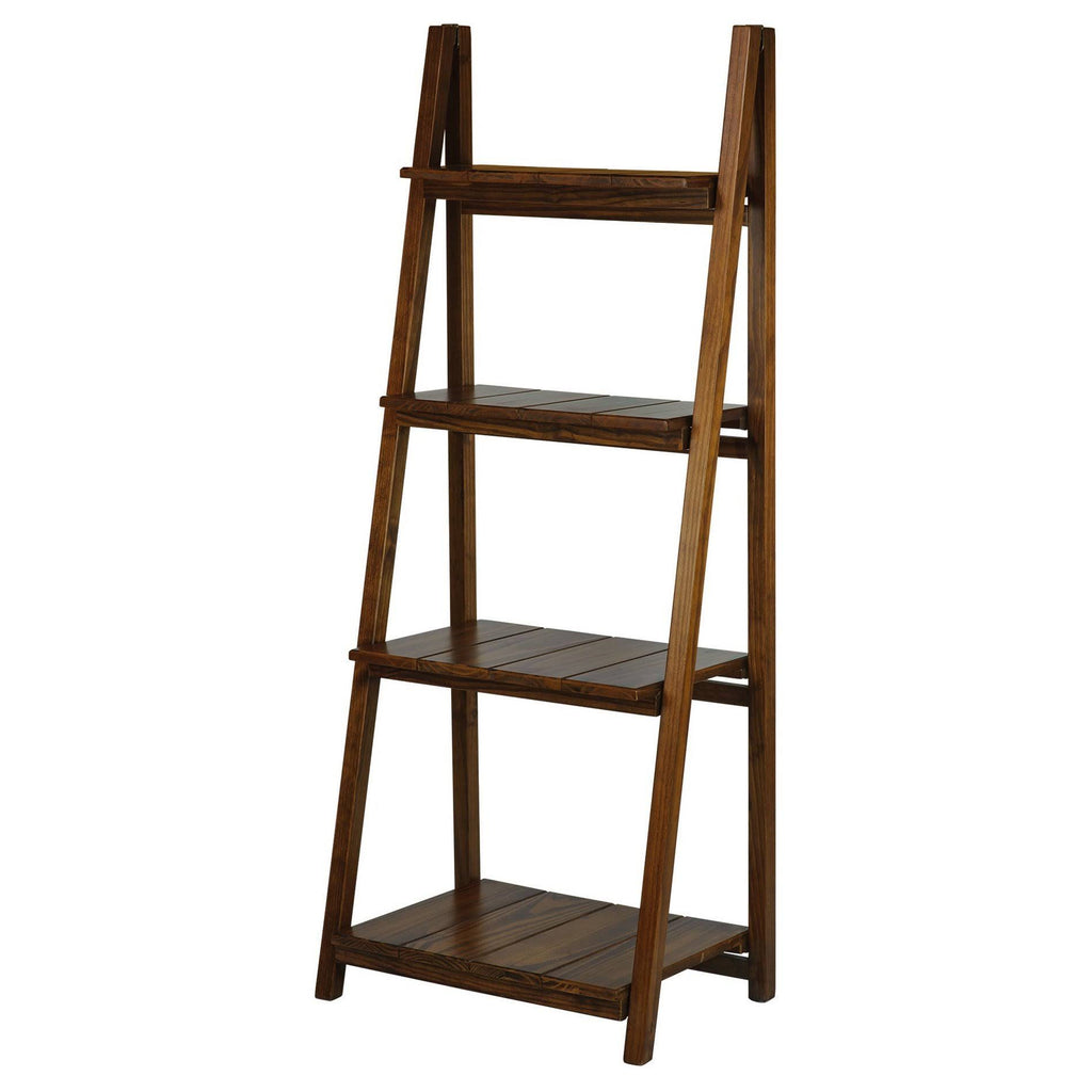 Warm Brown 4 Shelf Folding Bookcase C12255