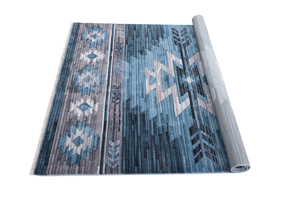 5x7 Modern Faded Area Rug W816