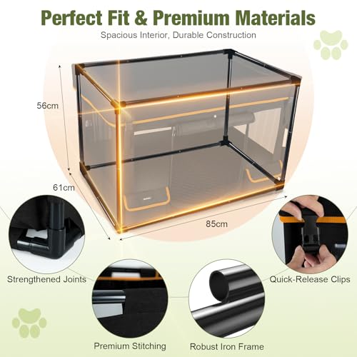 Black Dog Playpen with Iron Frame Z883282