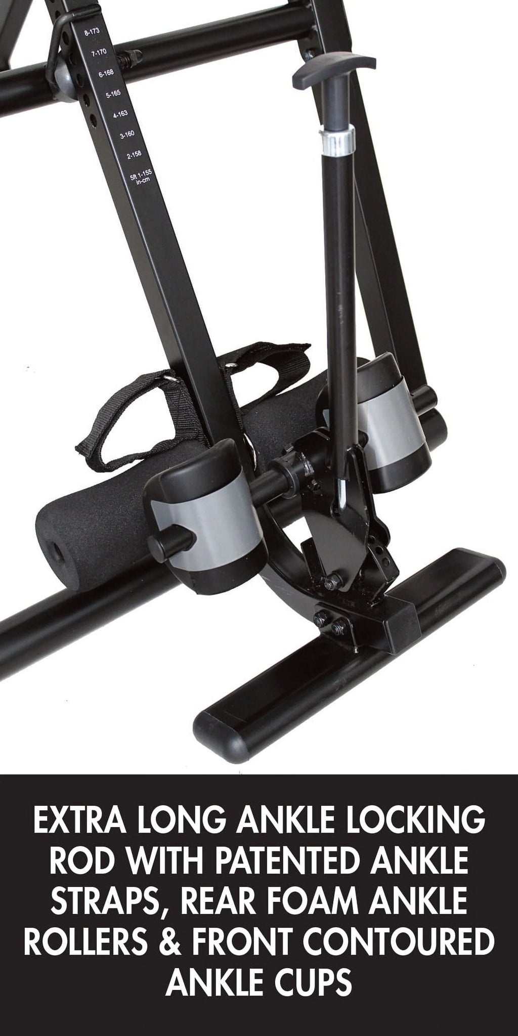 Black 300lb Weight Capacity Heat and Vibration Massage Inversion Table W60689