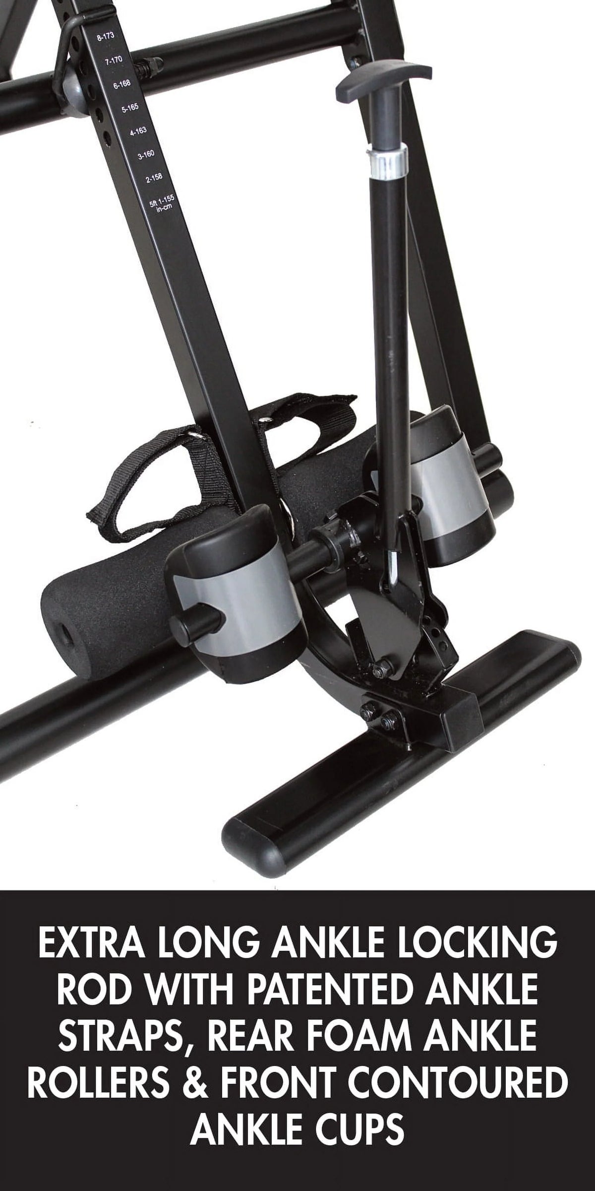 Black 300lb Weight Capacity Heat and Vibration Massage Inversion Table W60689