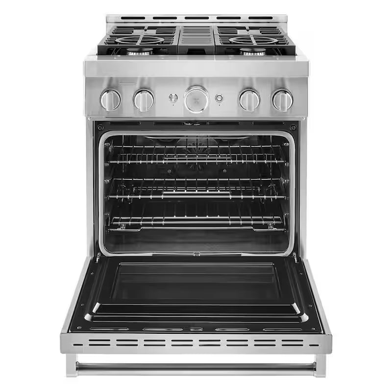 30 in. 4.1 cu. ft. Smart Gas Range with Self-Cleaning and True Convection in Stainless Steel H5366