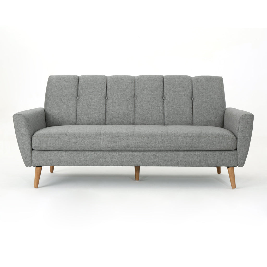 Gray Fabric Tufted Sofa Chat Set C91443