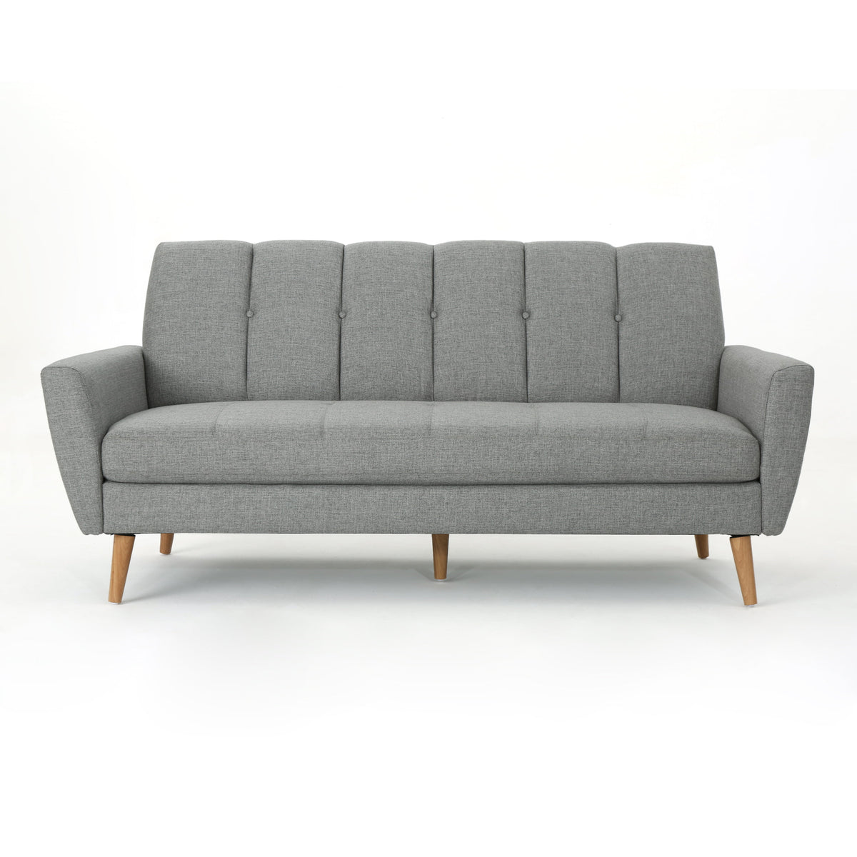 Gray Fabric Tufted Sofa Chat Set C91443