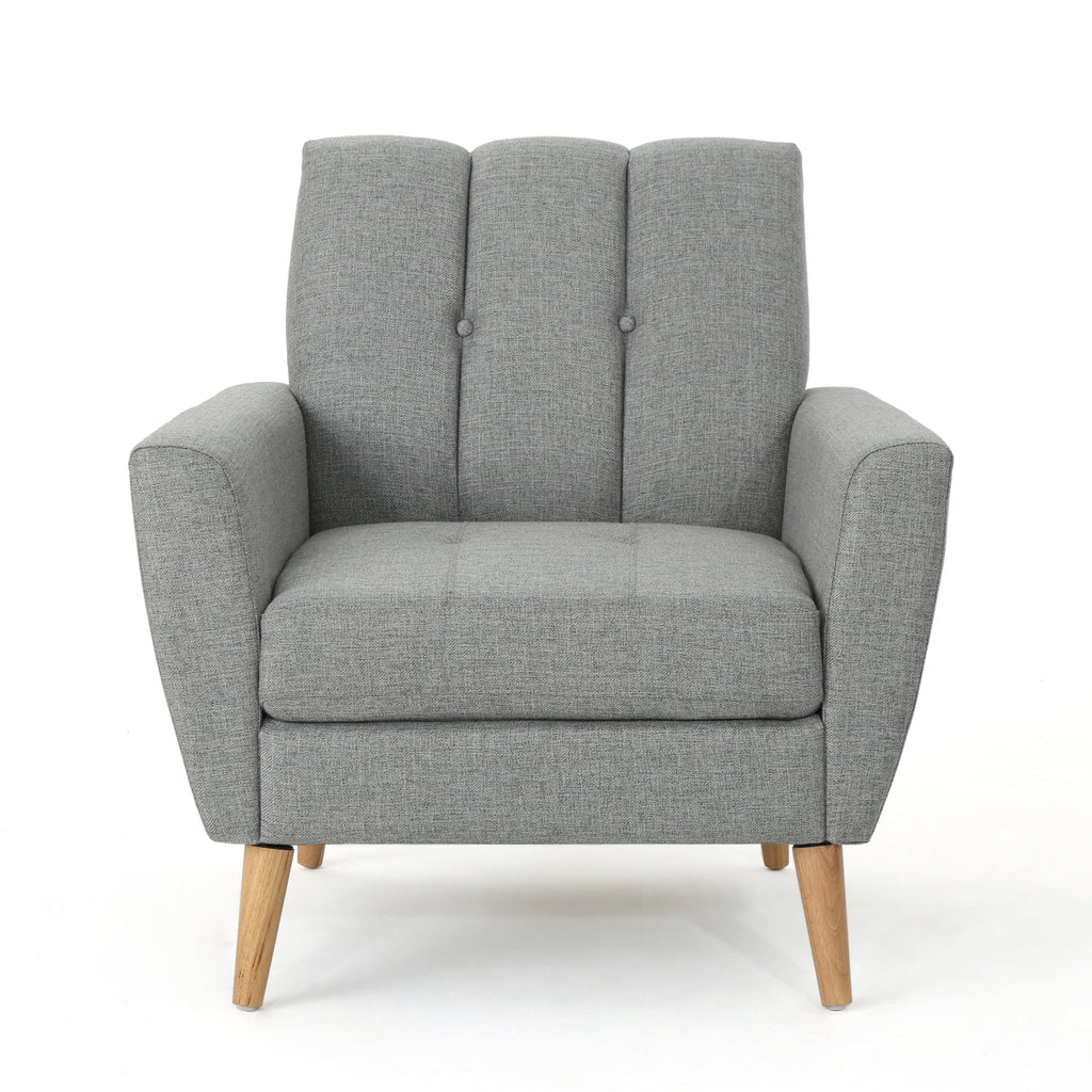 Gray Fabric Tufted Sofa Chat Set C91443
