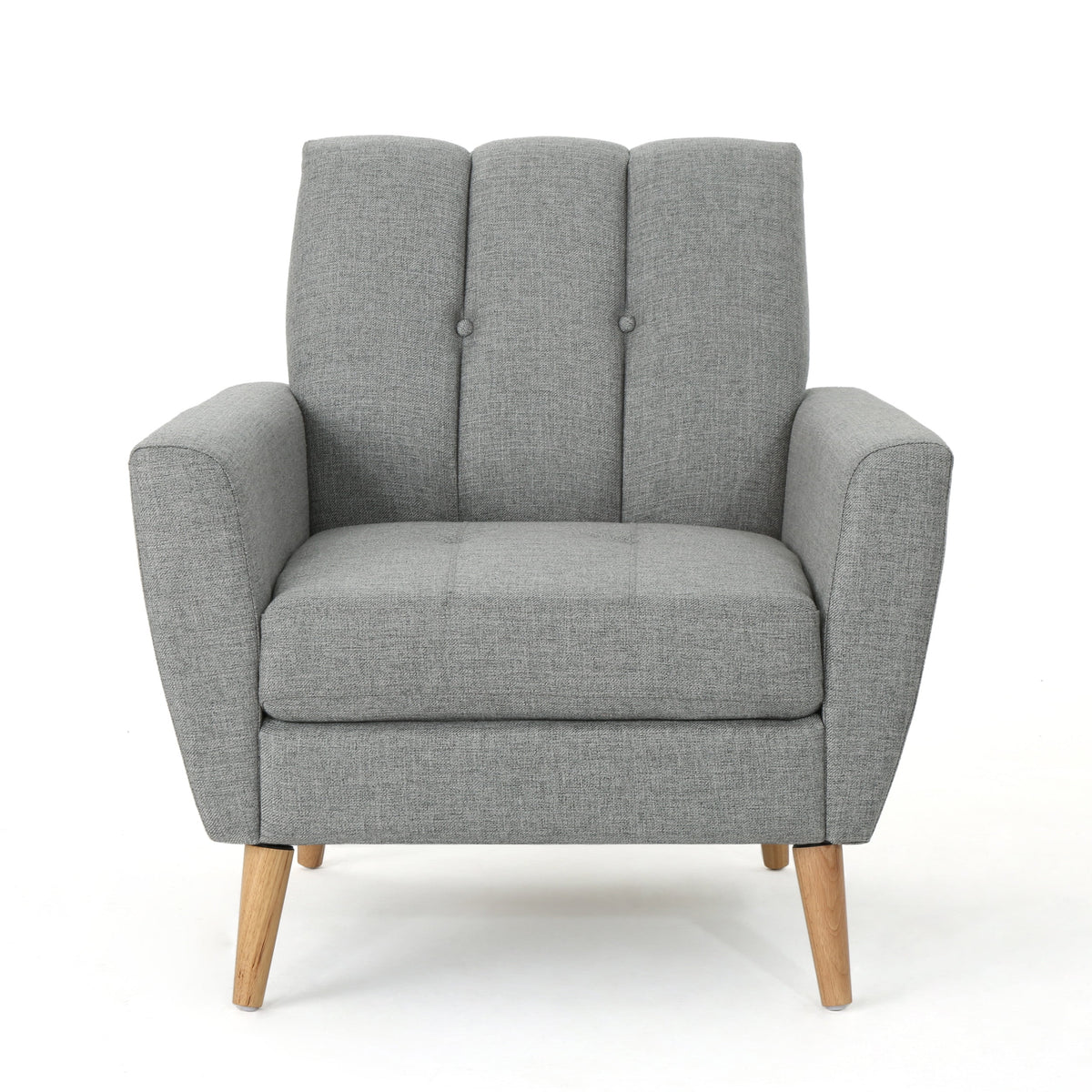 Gray Fabric Tufted Sofa Chat Set C91443