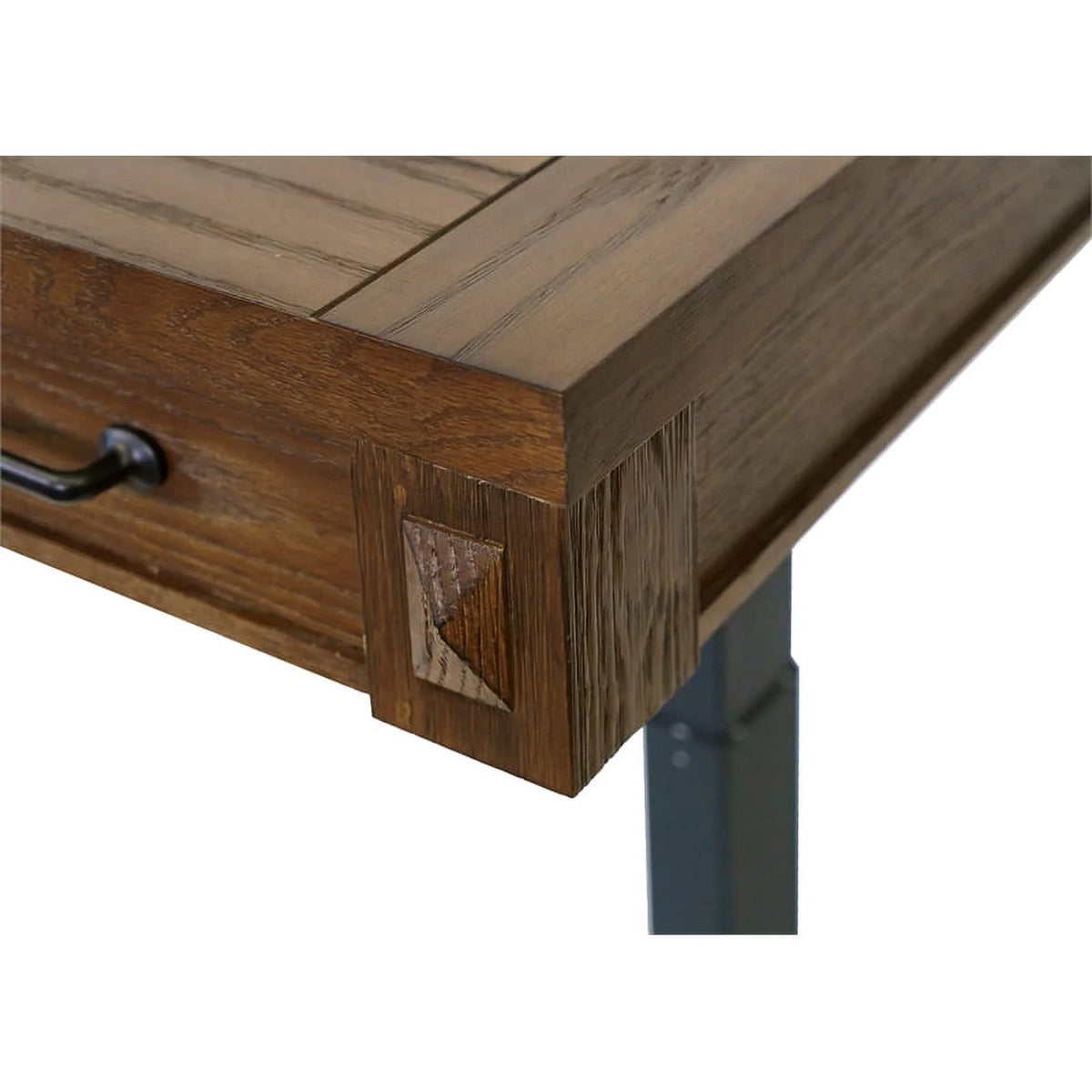 Brown Rustic Wood Sit/Stand Desk Z5792