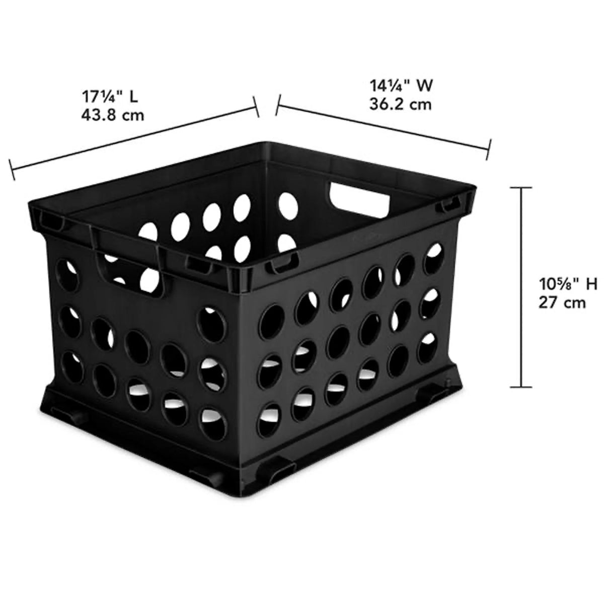 Stackable Storage Crate Organizer Bins with Handles, 6 Pack N3838