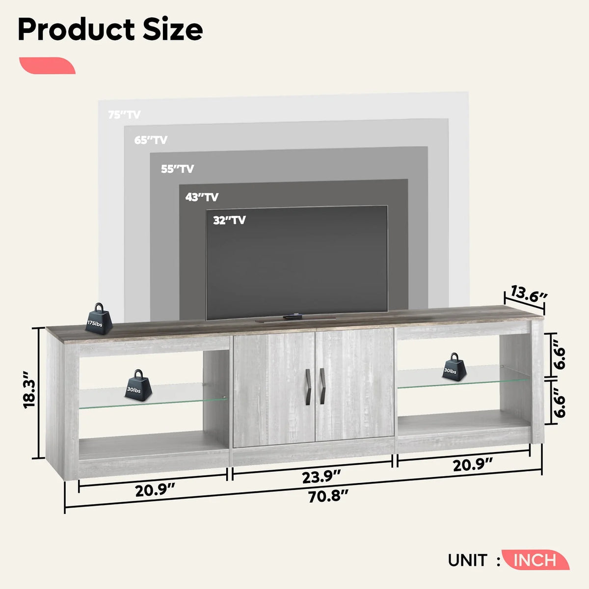 Wash Grey TV Stand Q2839