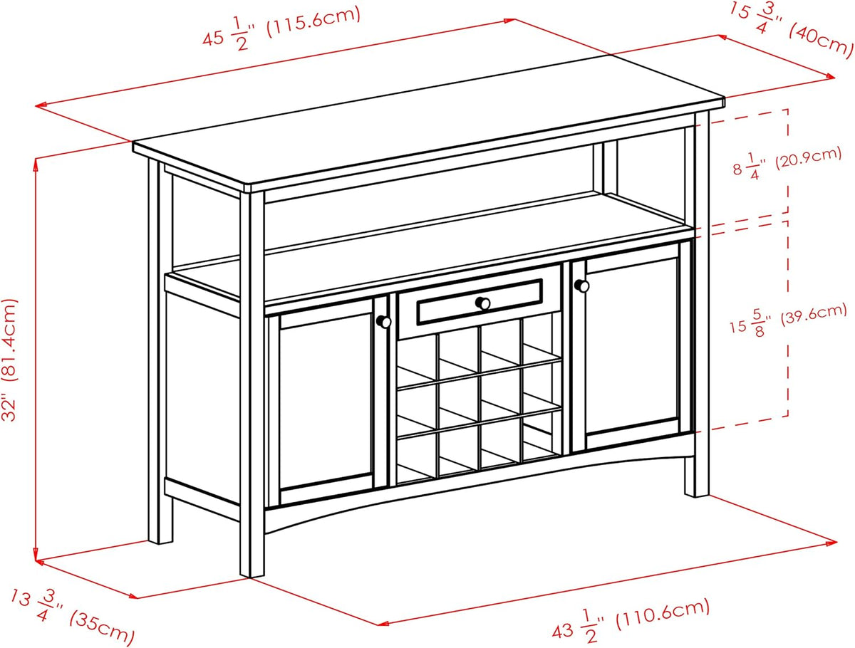 Walnut Buffet Cabinet Y5945