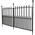 2-Piece Black Iron Garden Border Fence E5648