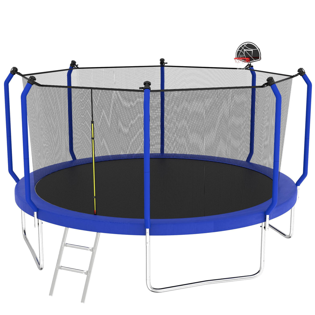 12FT Round Trampoline with Enclosure Net V472474