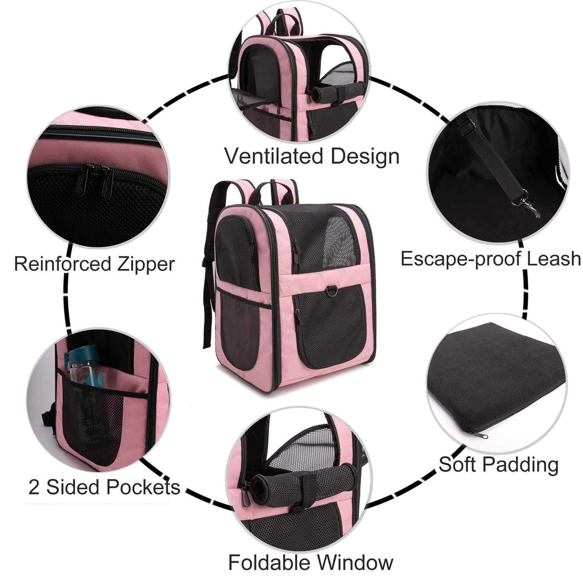 Pet Carrier Backpack for Cats and Dogs D2713