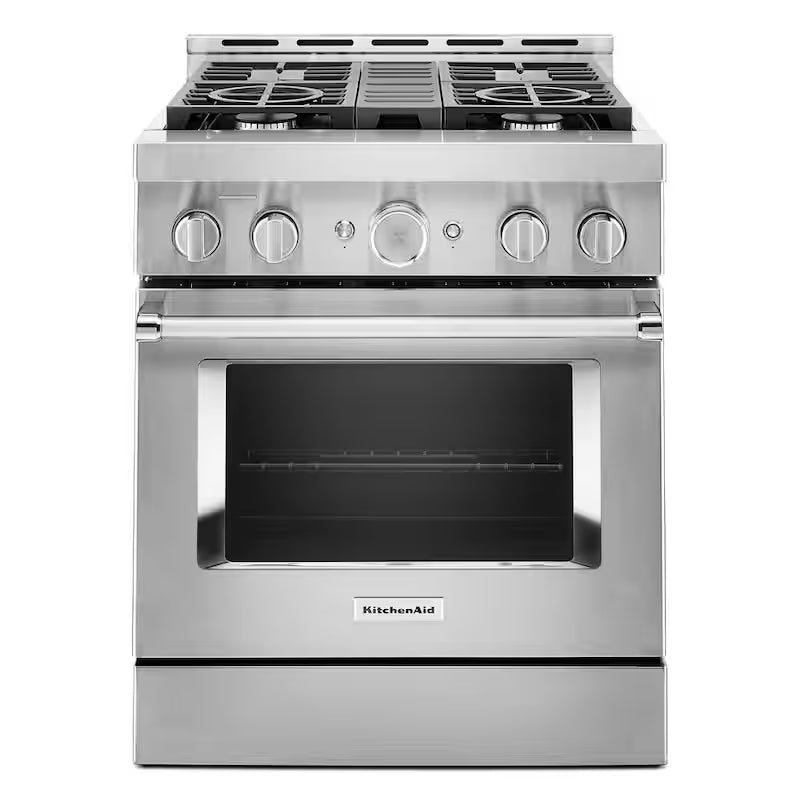30 in. 4.1 cu. ft. Smart Gas Range with Self-Cleaning and True Convection in Stainless Steel H5366