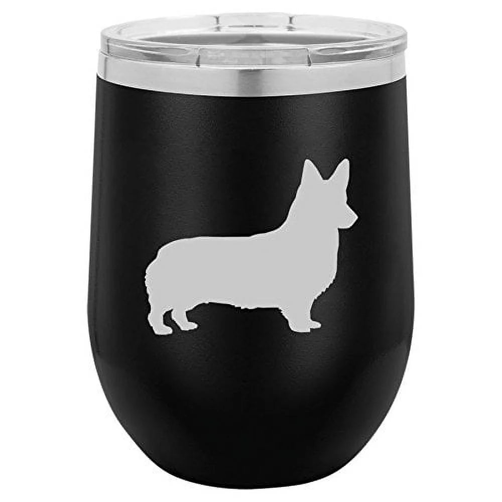 12 oz Double Wall Vacuum Insulated Stainless Steel Stemless Wine Tumbler With Lid B21387