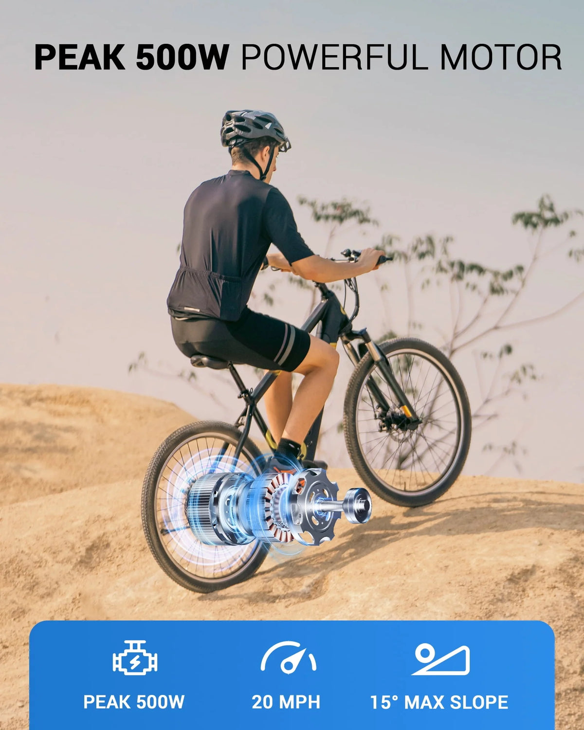 350W 26 Electric Mountain Bike with Removable Battery 7 Speed X757