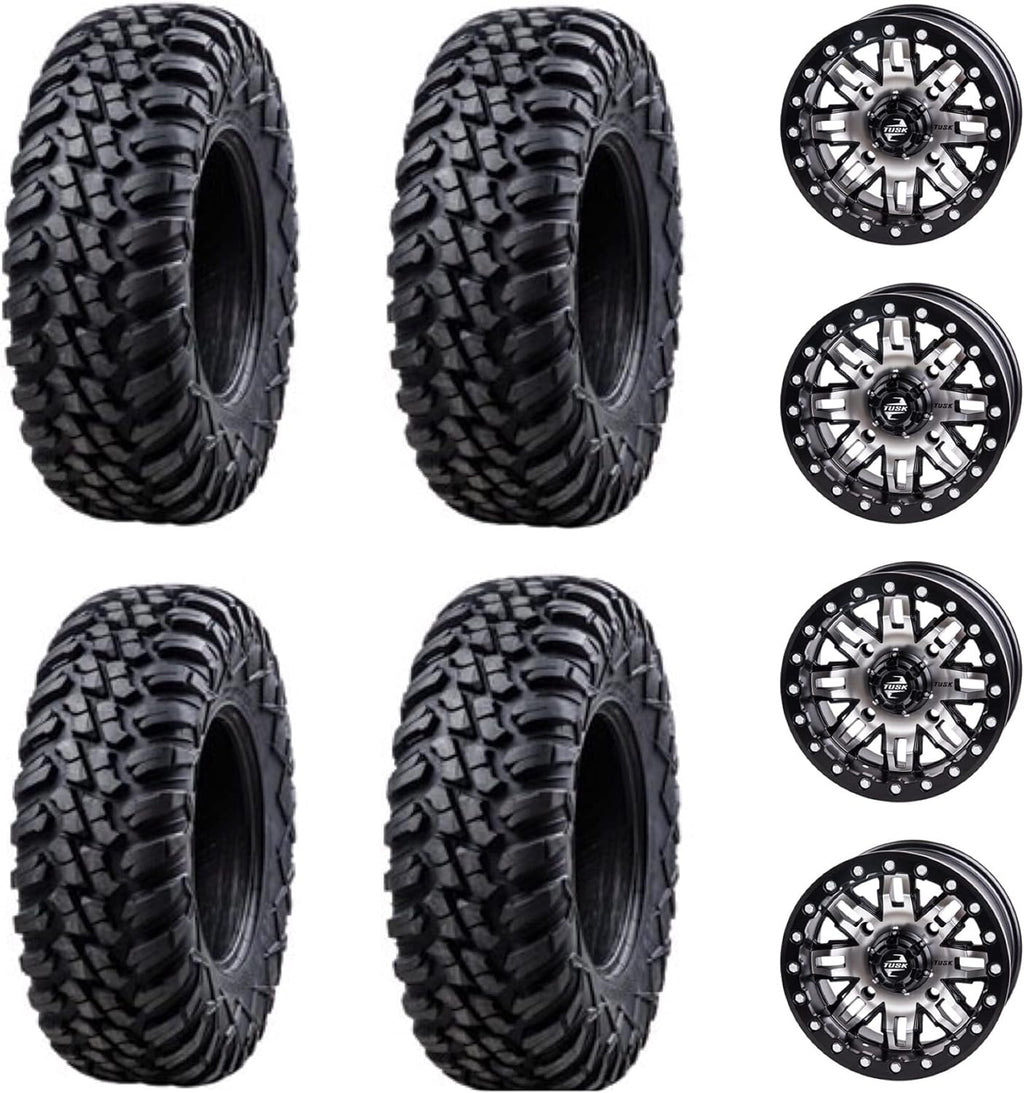32x10-14 8-Ply Radial UTV Tires on Beadlock Wheels J5384