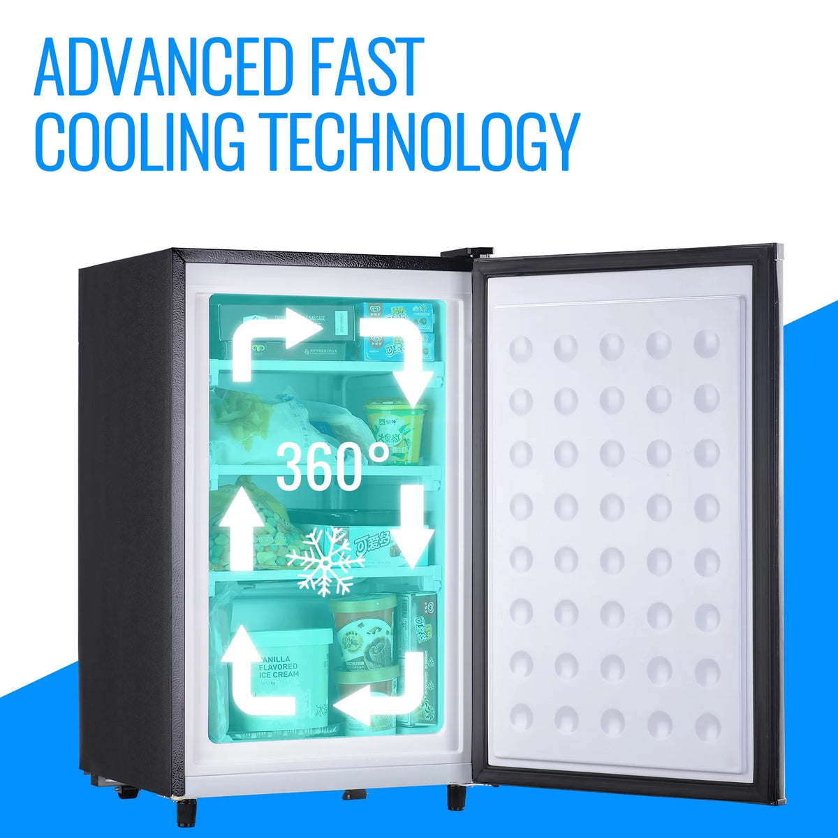 Black Upright Freezer R58802