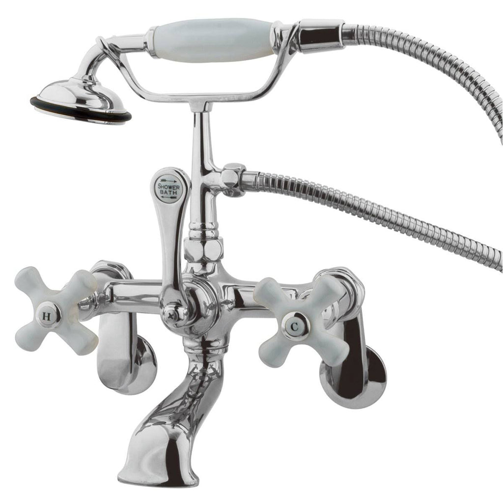Wall Mount Clawfoot Tub Filler with Hand Shower Oil Rubbed Bronze W130