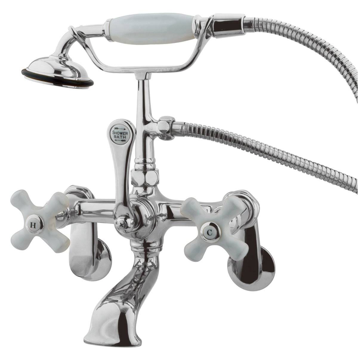 Wall Mount Clawfoot Tub Filler with Hand Shower Oil Rubbed Bronze W130