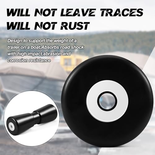 2 Pack Heavy Duty Rubber Boat Trailer Roller T8425