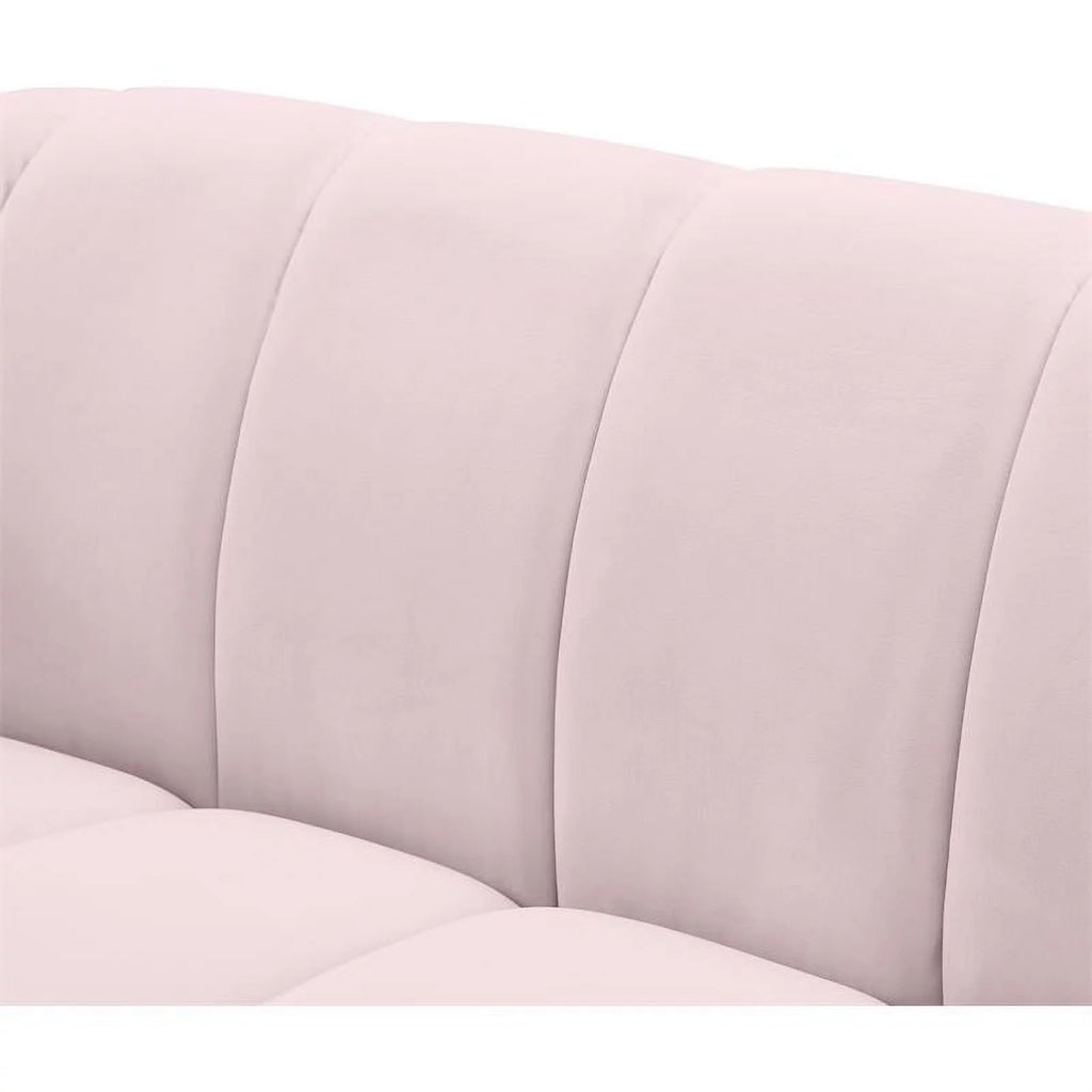 Pink Velvet Loveseat Q3770