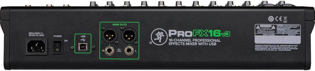 16-Channel Unpowered Mixer with TRS Cable, XLR Cable, Adapter and Microfiber Cloth U57178