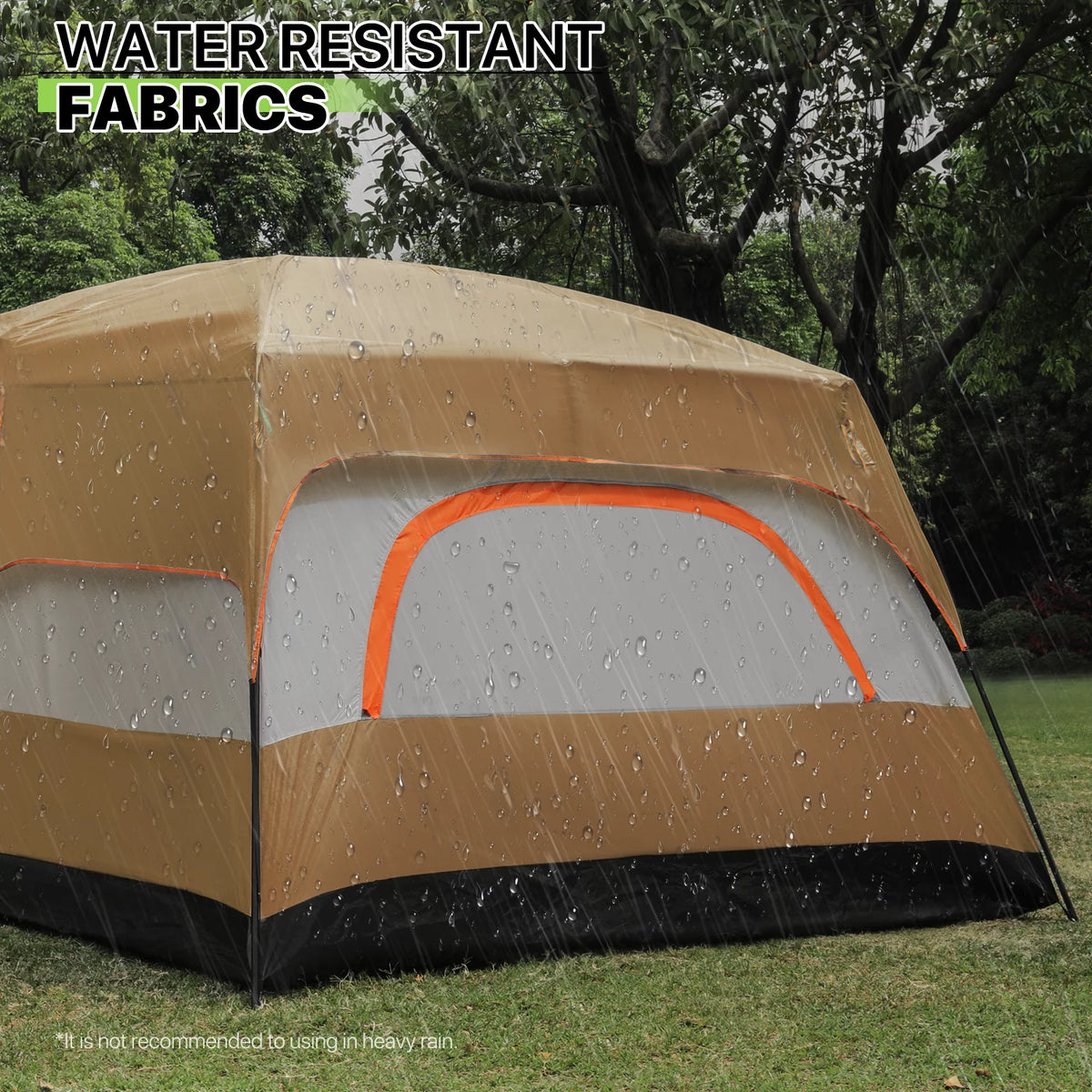 Extra Large 5-8 Person 2 Room 3 Door Waterproof Double Layer Tent W519